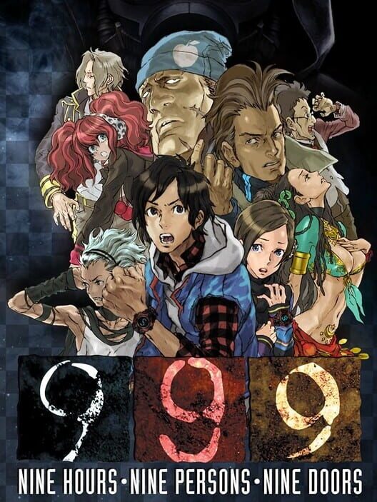 Jaquette de Nine Hours, Nine Persons, Nine Doors