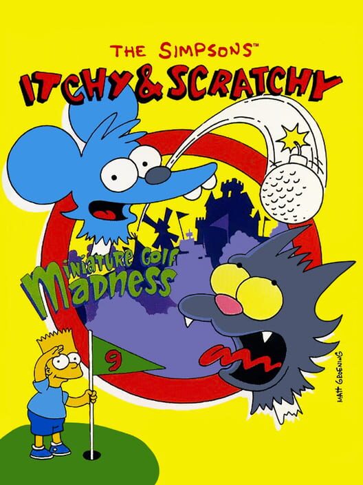 Carátula de The Simpsons: Itchy & Scratchy in Miniature Golf Madness