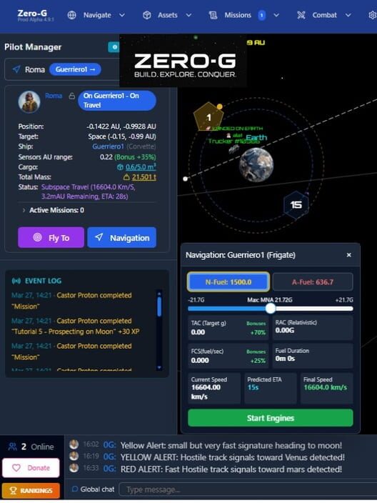 Jaquette de Zero-G MMO